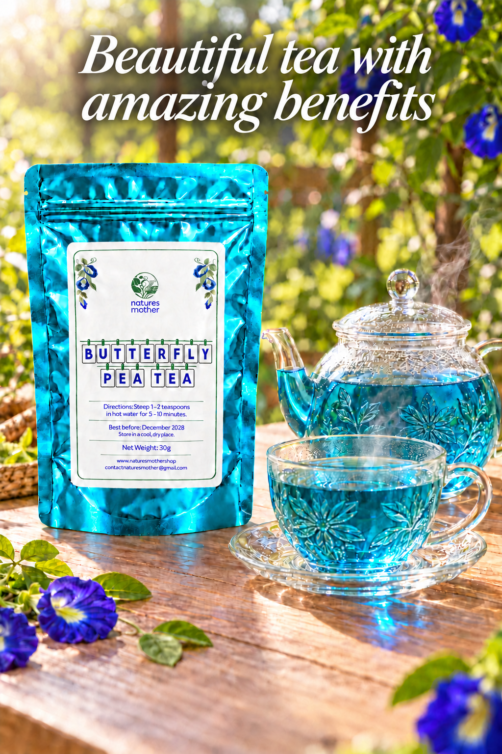 Organic Butterfly Pea Tea - Refresh, Restore and Bloom Naturally