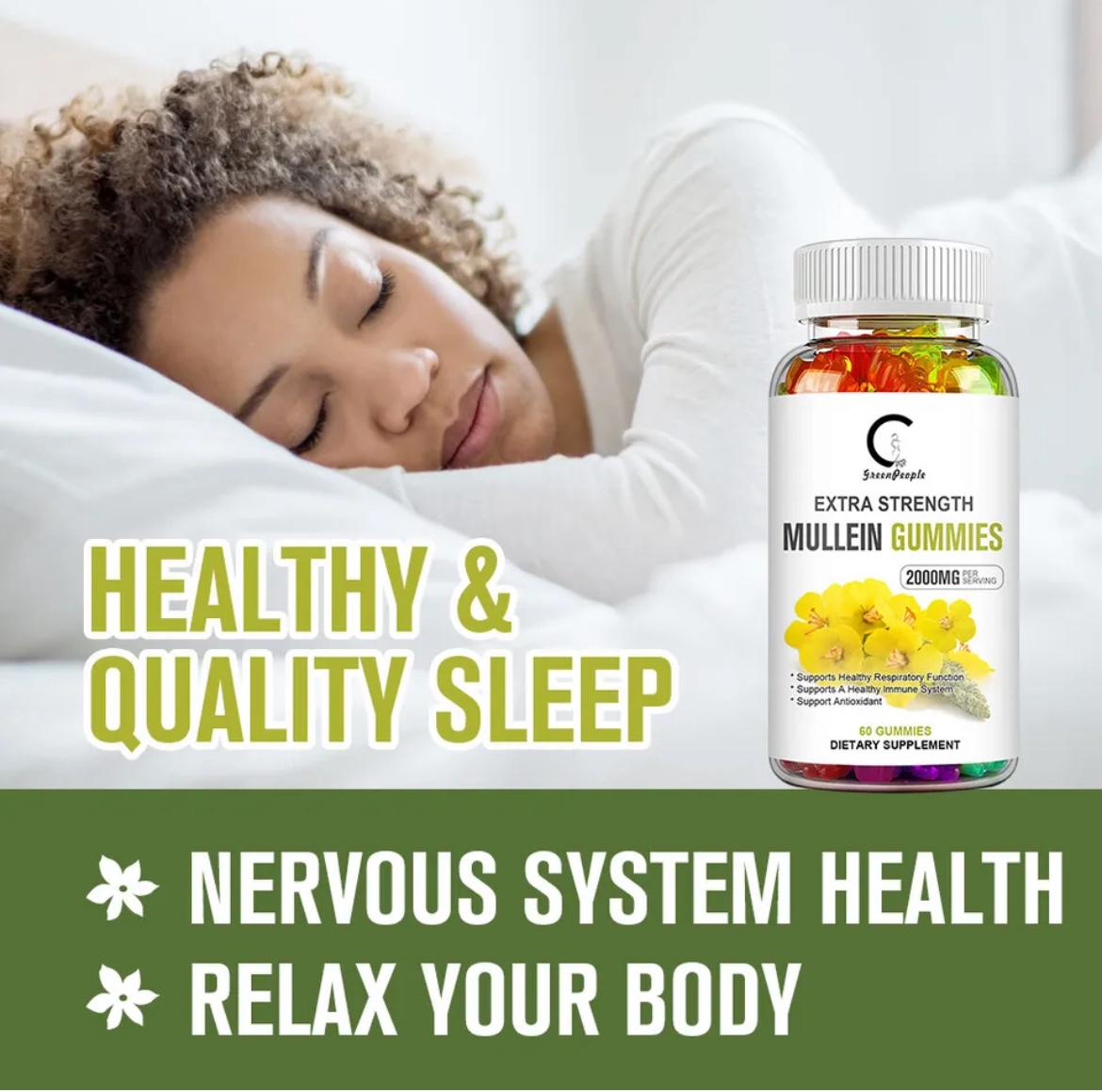 High Strength Mullein Gummies - Powerful Antioxidant, Anti- Inflammatory