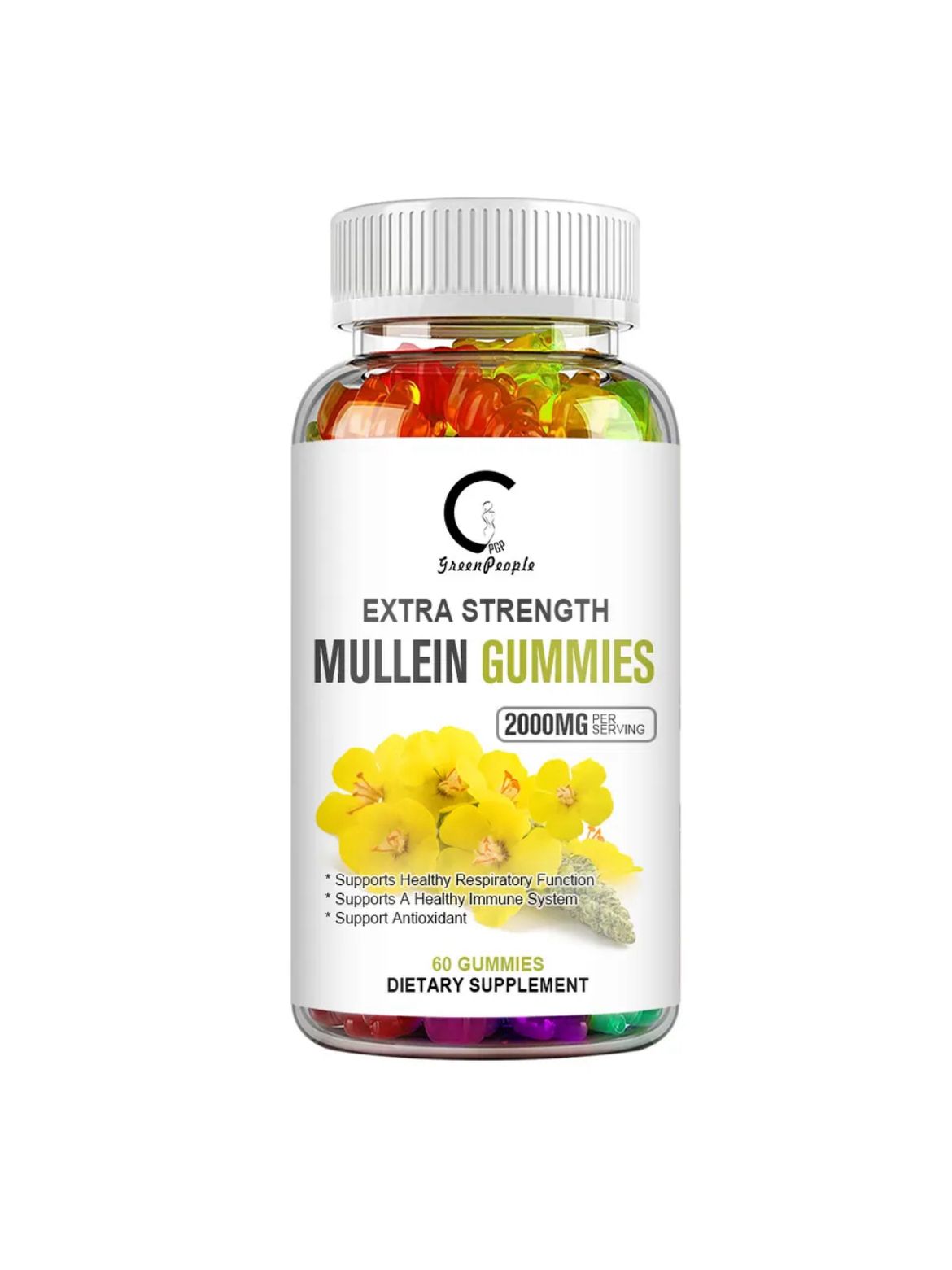 High Strength Mullein Gummies - Powerful Antioxidant, Anti- Inflammatory