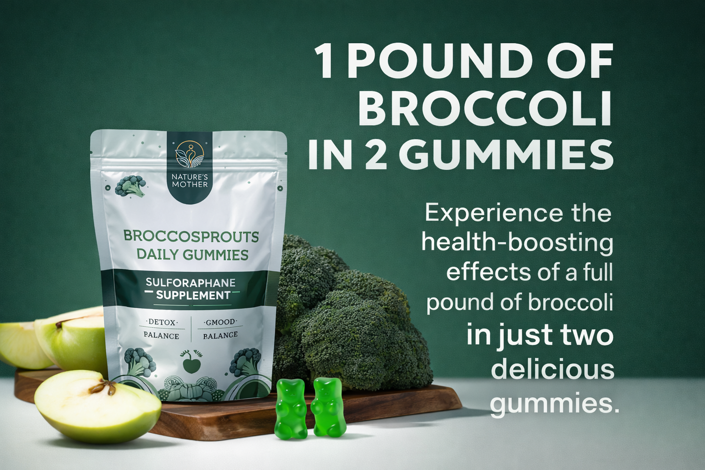 60 Sulforaphane High Potency Clean Natural Broccoli Sprout Extract Vegan gummy’s