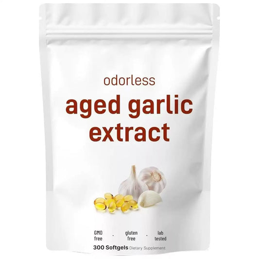 Naturally Aged Odourless Garlic Extract - 300 pieces - 2 Per Serving