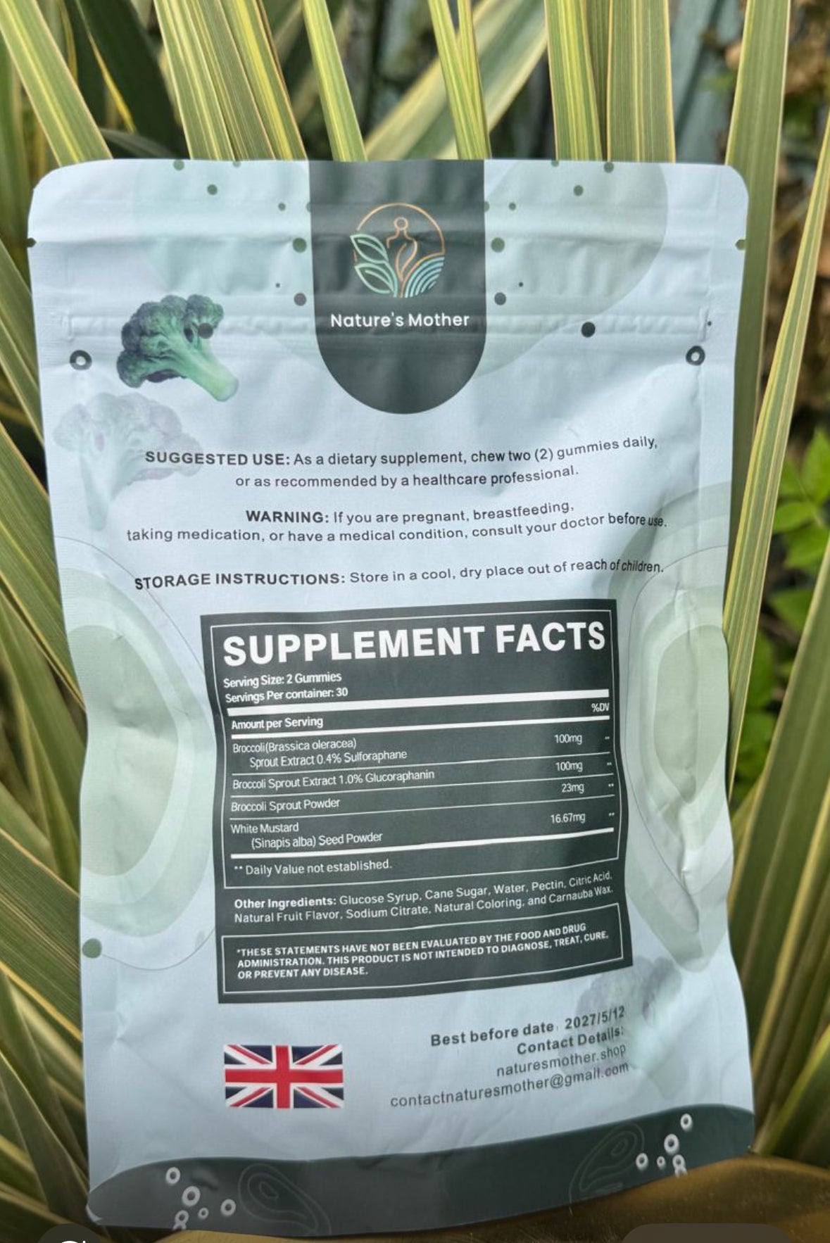 60 Sulforaphane High Potency Clean Natural Broccoli Sprout Extract Vegan gummy’s